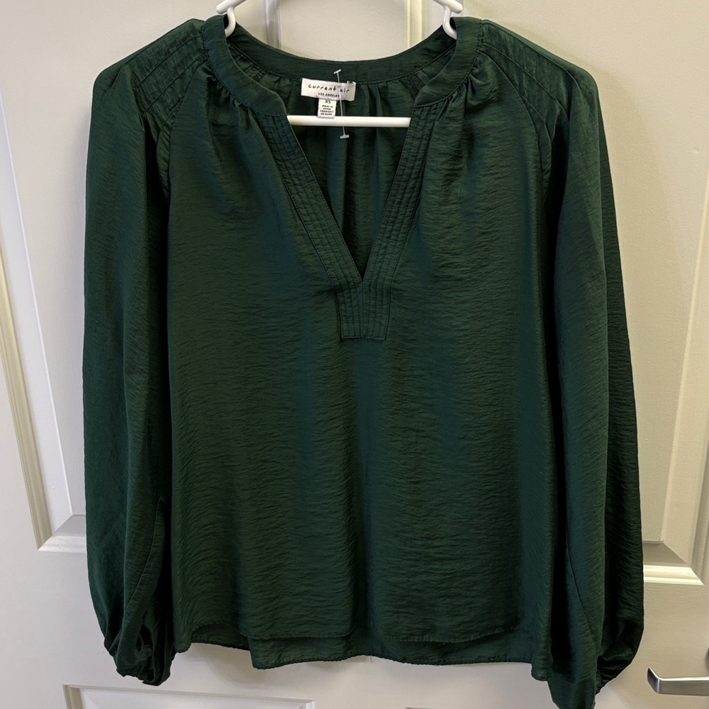 Current Air Deep Green Blouse